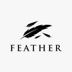 Feathers fall out logo design inspiration