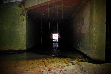 highway underpass stream