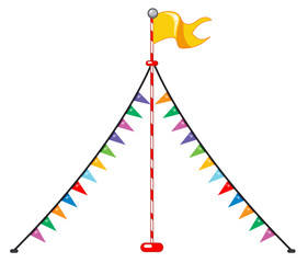 Circus flag and colorful triangles