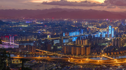 Fuzhou City Night Scene in China