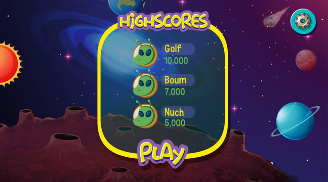 Highscores game background concept