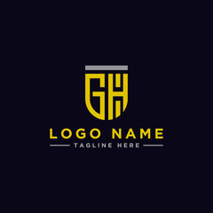 Obraz premium Inspiring company logo design from the initial letters GH logo icon. -Vectors