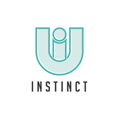 Initial vector logo of letters U and I.