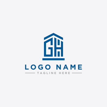 Inspiring company logo design from the initial letters GH logo icon. -Vectors
