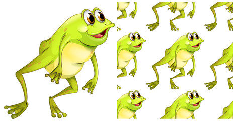 Seamless and isolated animal pattern cartoon