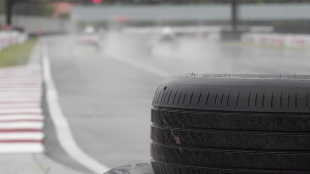 Go Kart increase speed with rain tire in race track