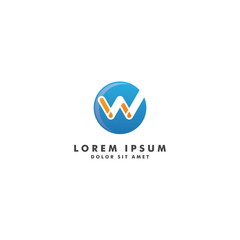 Letter w logo icon design - vector