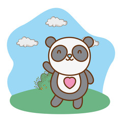 Isolated panda cartoon vector design