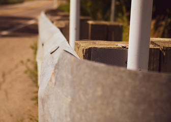 wood and metal guard rail