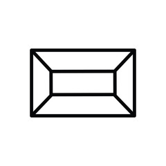 Black line icon for hall 