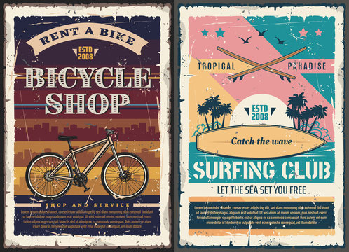 Surfboard, surfing board, beach wave, bicycle - Powered by Adobe
