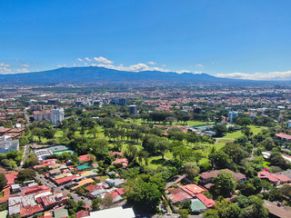 Fototapeta premium San Jose, Costa Rica with the Costa Rica Country Club in the Foreground