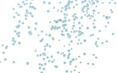 Fototapeta na wymiar Particle of the drop of water made in 3D Render