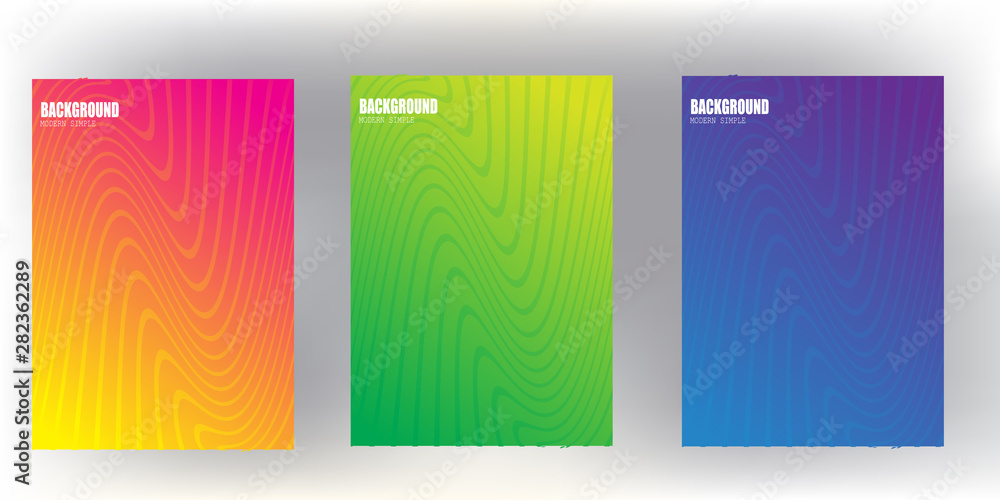 Wall mural l covers design with colorful halftone gradients.background template design