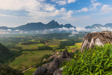 The natural is still purity and beautiful in Vang Vieng, Laos.