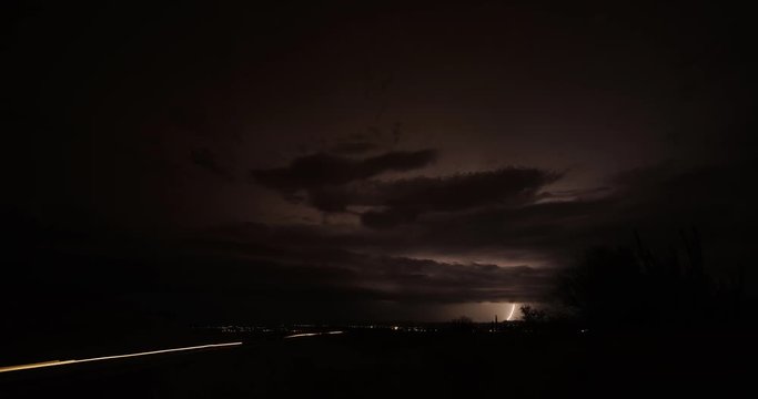 Highway Thunderstorm Timelapse