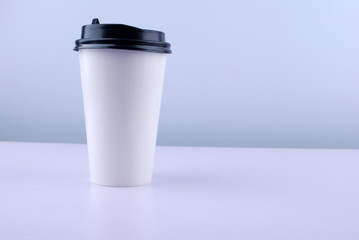 Coffee paper cup isolated on white background