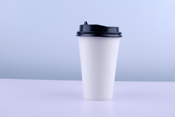 Coffee paper cup isolated on white background