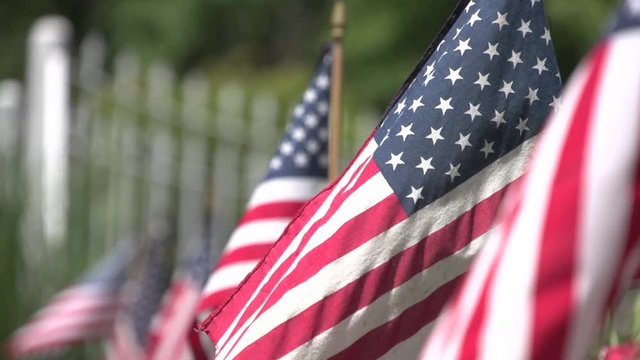 Old Glory picket fence