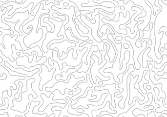 Vector seamless pattern. Monochrome organic shapes. Stylish natural structure. Abstract outline background.