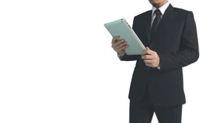Businessman using digital tablet in hand