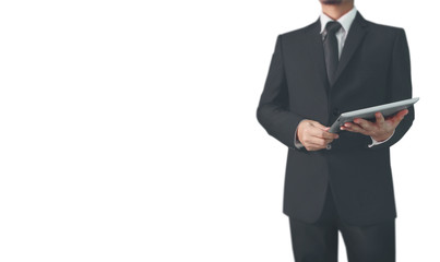 Businessman using digital tablet in hand