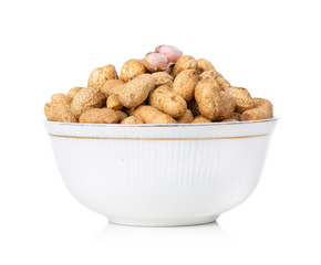 Pile Of Peanuts on White Background