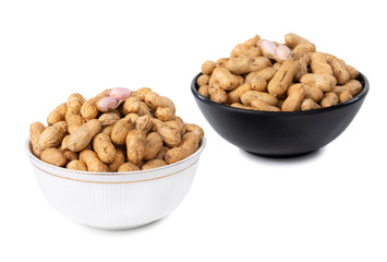 Pile Of Peanuts on White Background