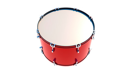 Obraz na płótnie Canvas Red drum music 3d rendering