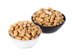 Pile Of Peanuts on White Background