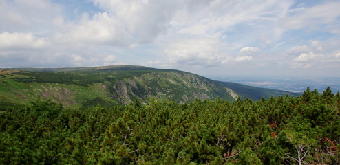 Landscape from the Polish Karkonosze National Park in the Sudetes
