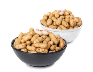 Pile Of Peanuts on White Background