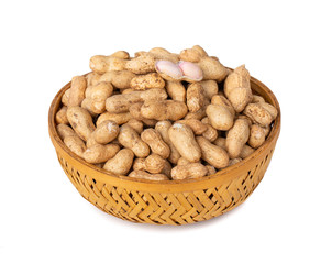 Pile Of Peanuts on White Background