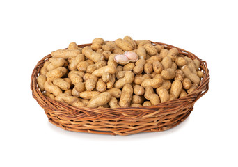 Pile Of Peanuts on White Background