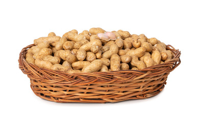 Pile Of Peanuts on White Background