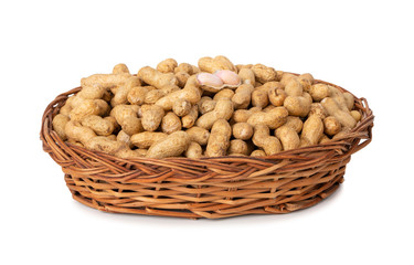 Pile Of Peanuts on White Background