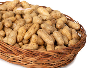 Pile Of Peanuts on White Background