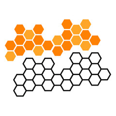 Honeycomb pattern on white background