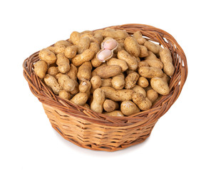 Pile Of Peanuts on White Background