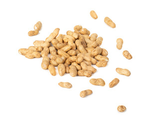 Pile Of Peanuts on White Background