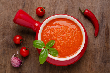 Homemade vegetable red sauce