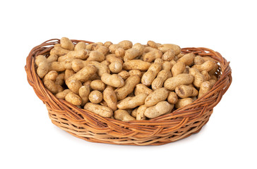 Pile Of Peanuts on White Background