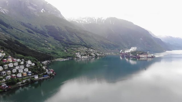 Majestic drone footage of a beautiful valley in Norway