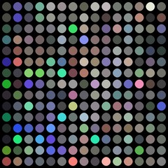 Holographic multicolor dots mosaic background. Shimmer disco party decoration. Pink green lilac gray blue iridescent flicker pattern.