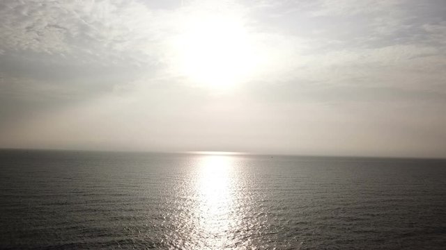 sea waves captured at evening with drone. close shot sea waves as well as bird eye view