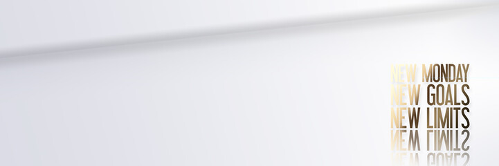 Abnehmen Motivation Gesundheit Konzept NEW MONDAY NEW GOALS NEW LIMITS