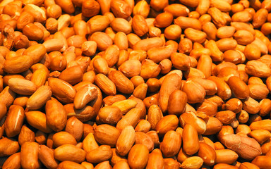 Groundnuts or peanuts. Good background. Food.         
