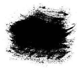 Black messy ink blot. Vector