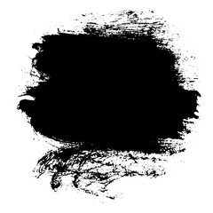 Black messy ink blot. Vector