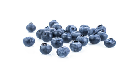Fresh blueberry isolated on white background .